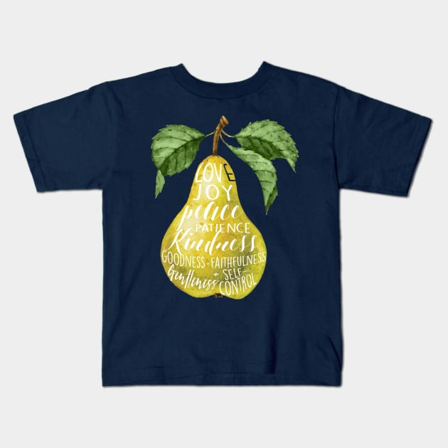 Fruit of the Spirit Pear Kids T-Shirt by SouthPrints